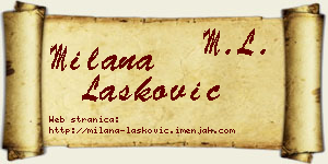 Milana Lasković vizit kartica